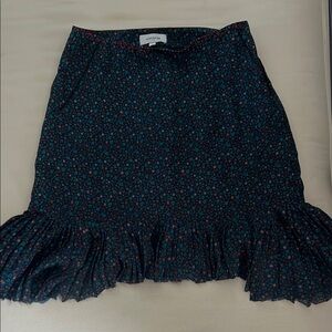 Chicwish Dark Floral Mini Skirt with Ruffle Hem, Brand New